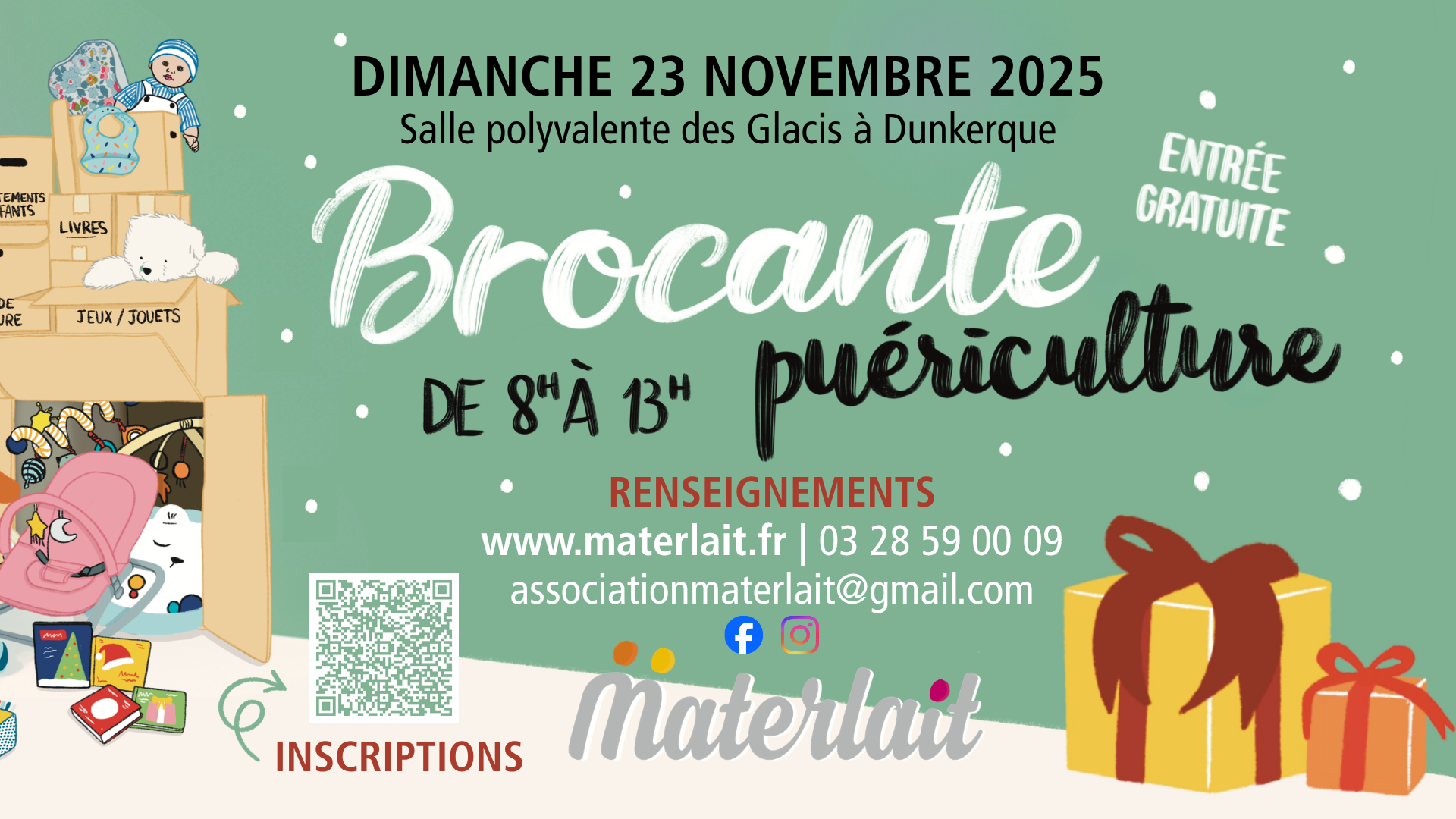Brocante puériculture 2026 - association Materlait