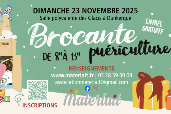 Brocante puériculture 2026 - association Materlait